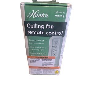 Hunter Ceiling Fan and Light Remote Control 99813 New